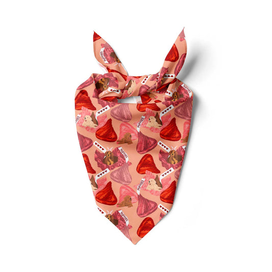 Puppy Kisses Valentines Bandana