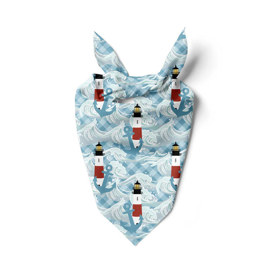 Lighthouse Gingham Bandana