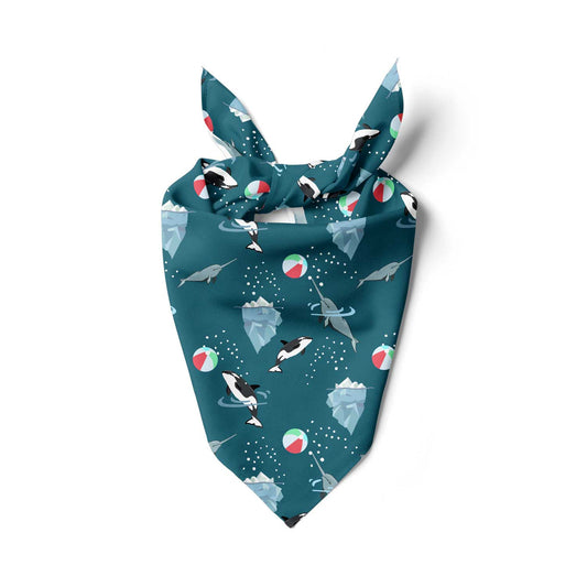 Lighthouse and Whales Bandana