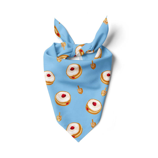 Hanukkah Donuts Animal Print Bandana