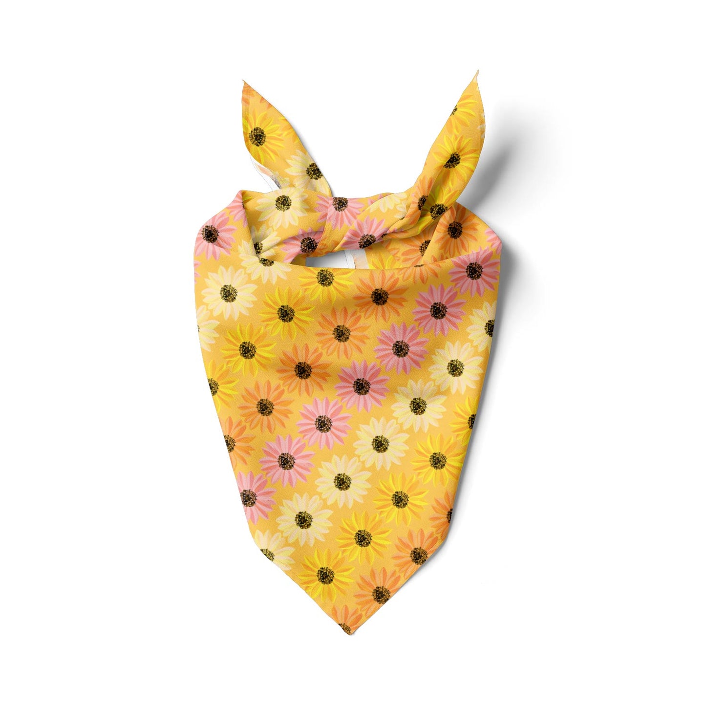 Sunflower Ombré Houndstooth Bandana