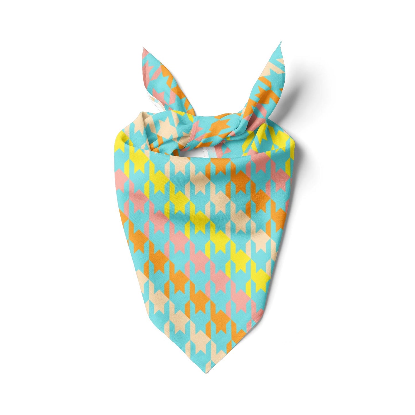 Sunflower Ombré Houndstooth Bandana
