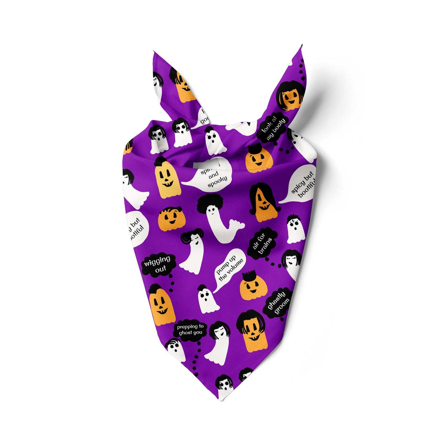 Wigged Out Ghosts and Gourds Bandana