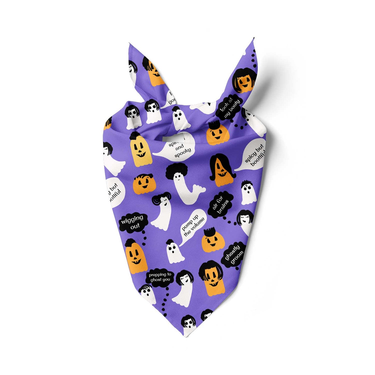 Wigged Out Ghosts and Gourds Bandana