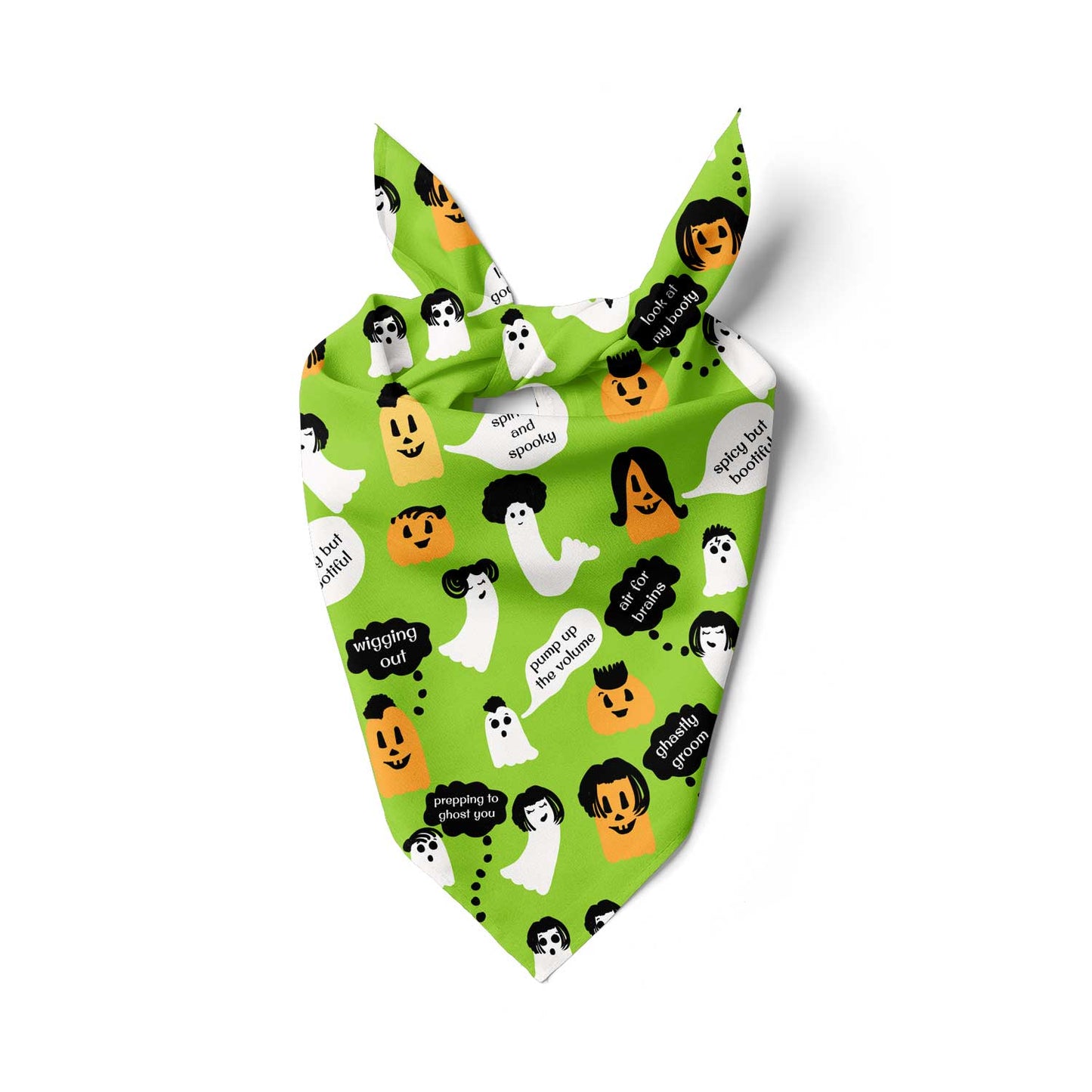 Wigged Out Ghosts and Gourds Bandana