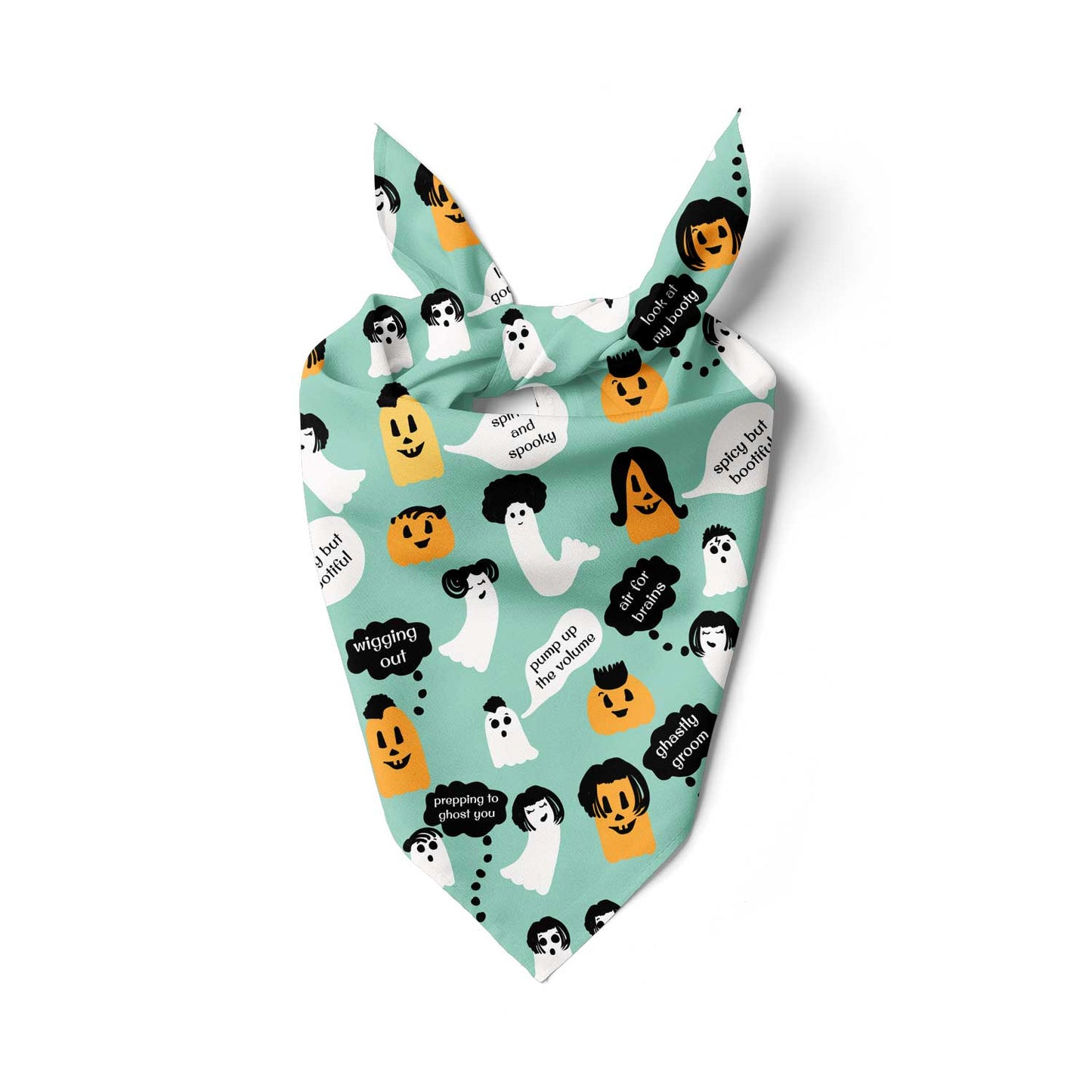 Wigged Out Ghosts and Gourds Bandana