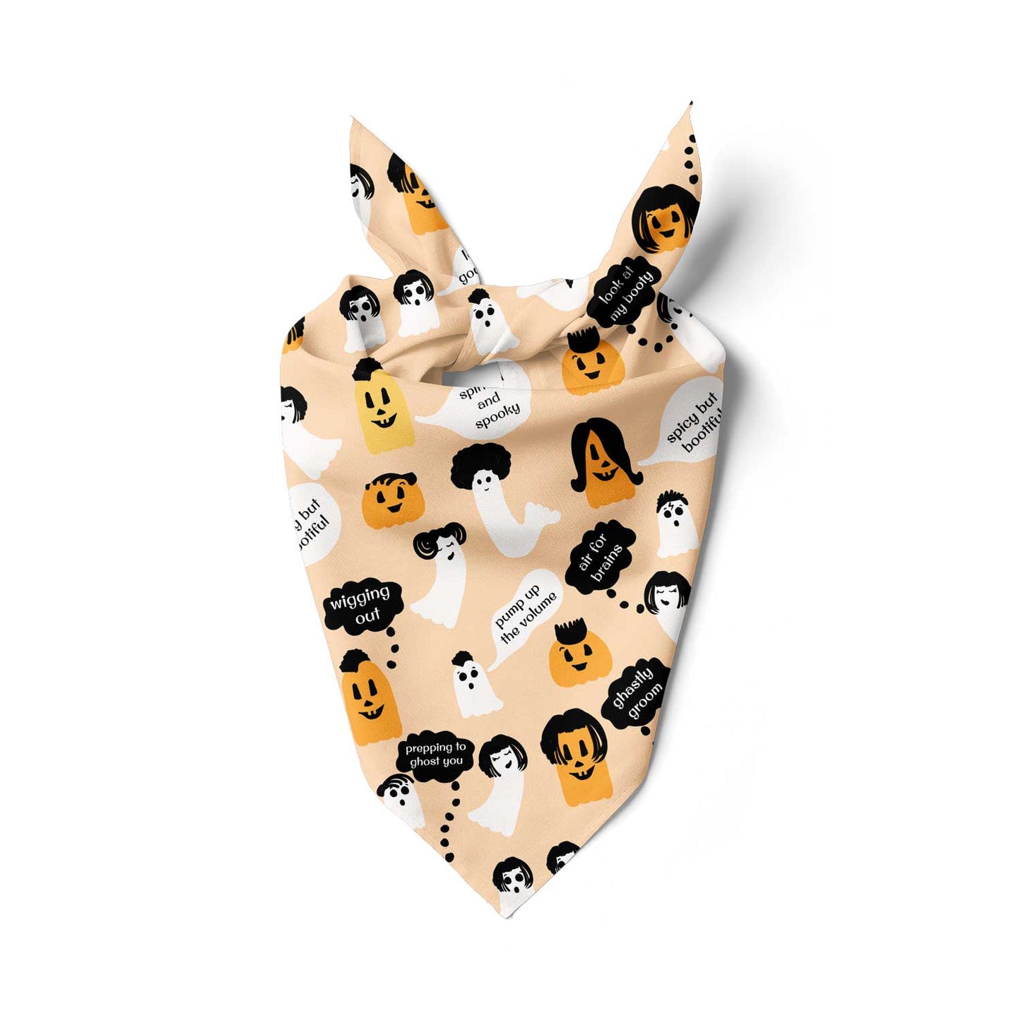 Wigged Out Ghosts and Gourds Bandana
