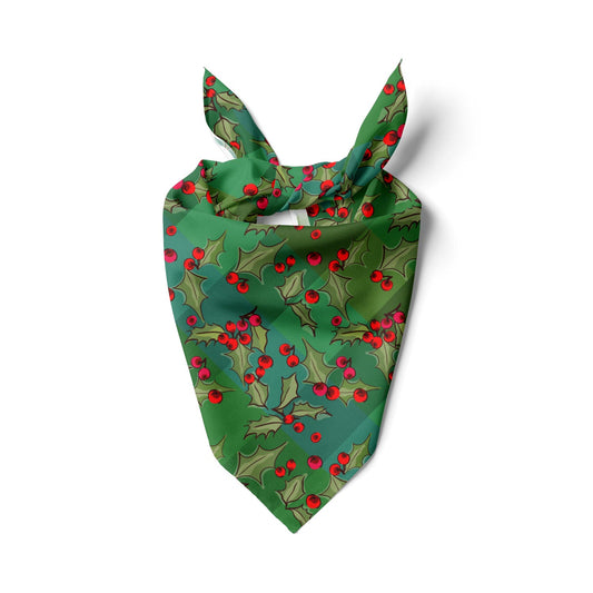 Winter Holly Berries Bandana