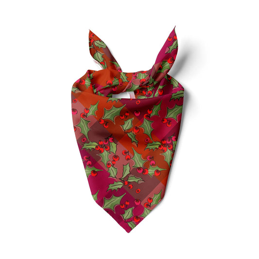 Winter Holly Berries Bandana