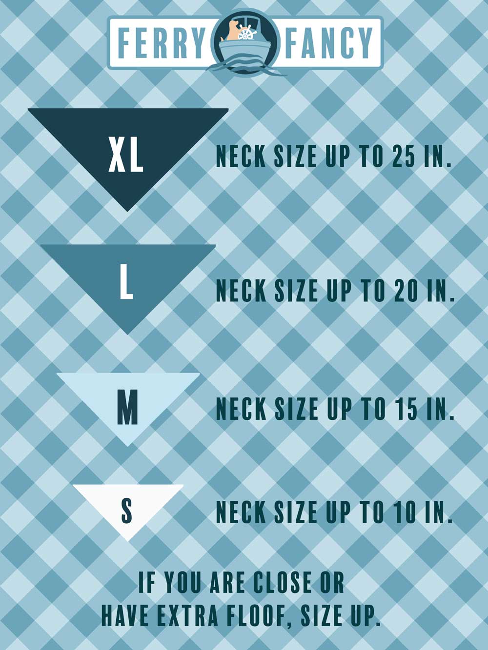 Love Boat Plaid Blue Bandana