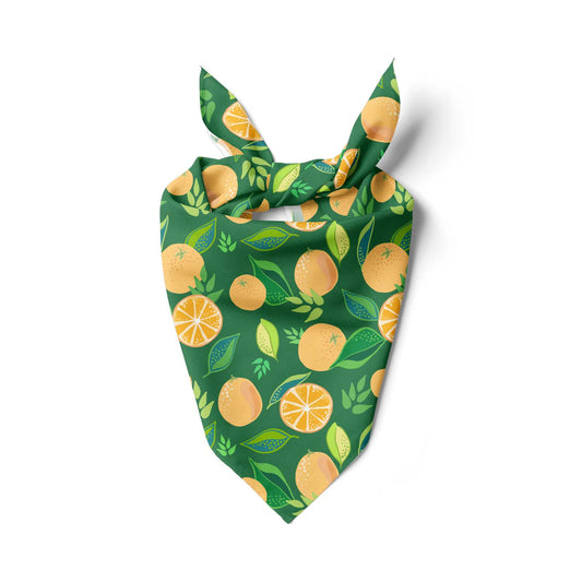 Tangerine Greenery Bandana