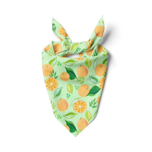 Tangerine Greenery Bandana